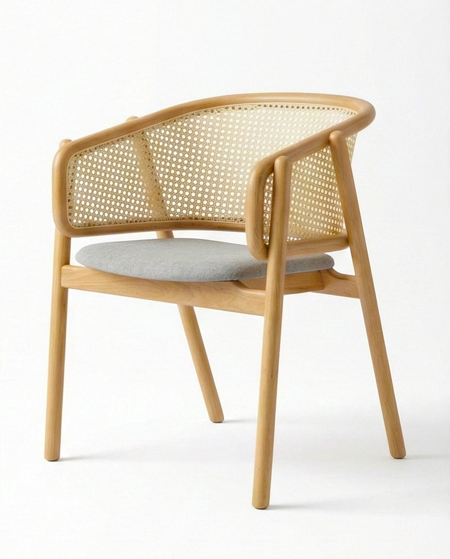 Brentwood Cane Back Solid Wood Armchair