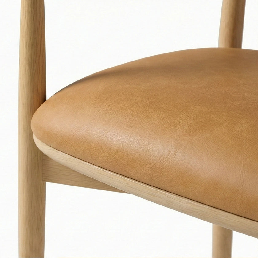 Camelback Upholstered Solid Wood Armchair