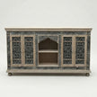 Meher Solid Teak Wood Carved Sideboard with Open Shelf
