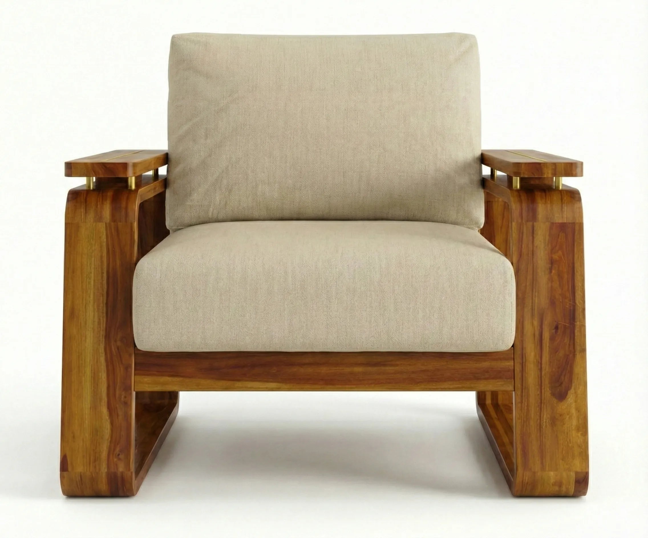 Brahmika Solid Wood Lounge Sofa Chair