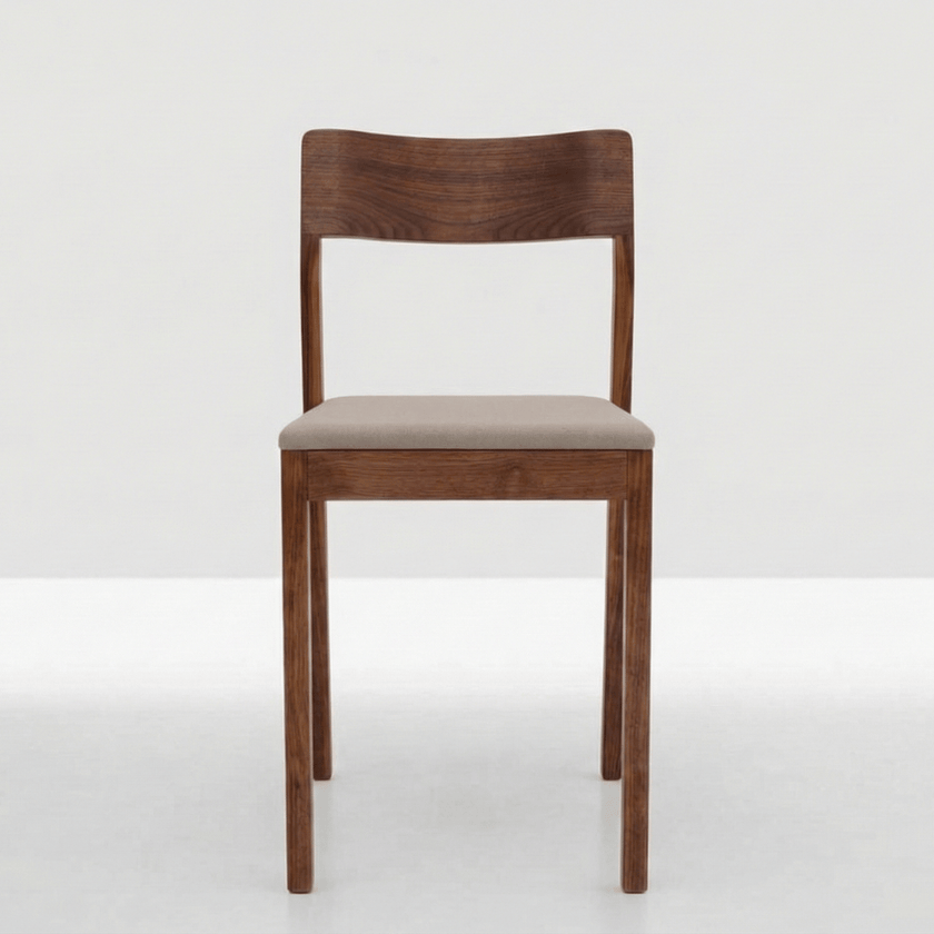 Sylvia Sheesham Wood Chair with Comfortable Upholstered Fabric Seat (Set of 2)