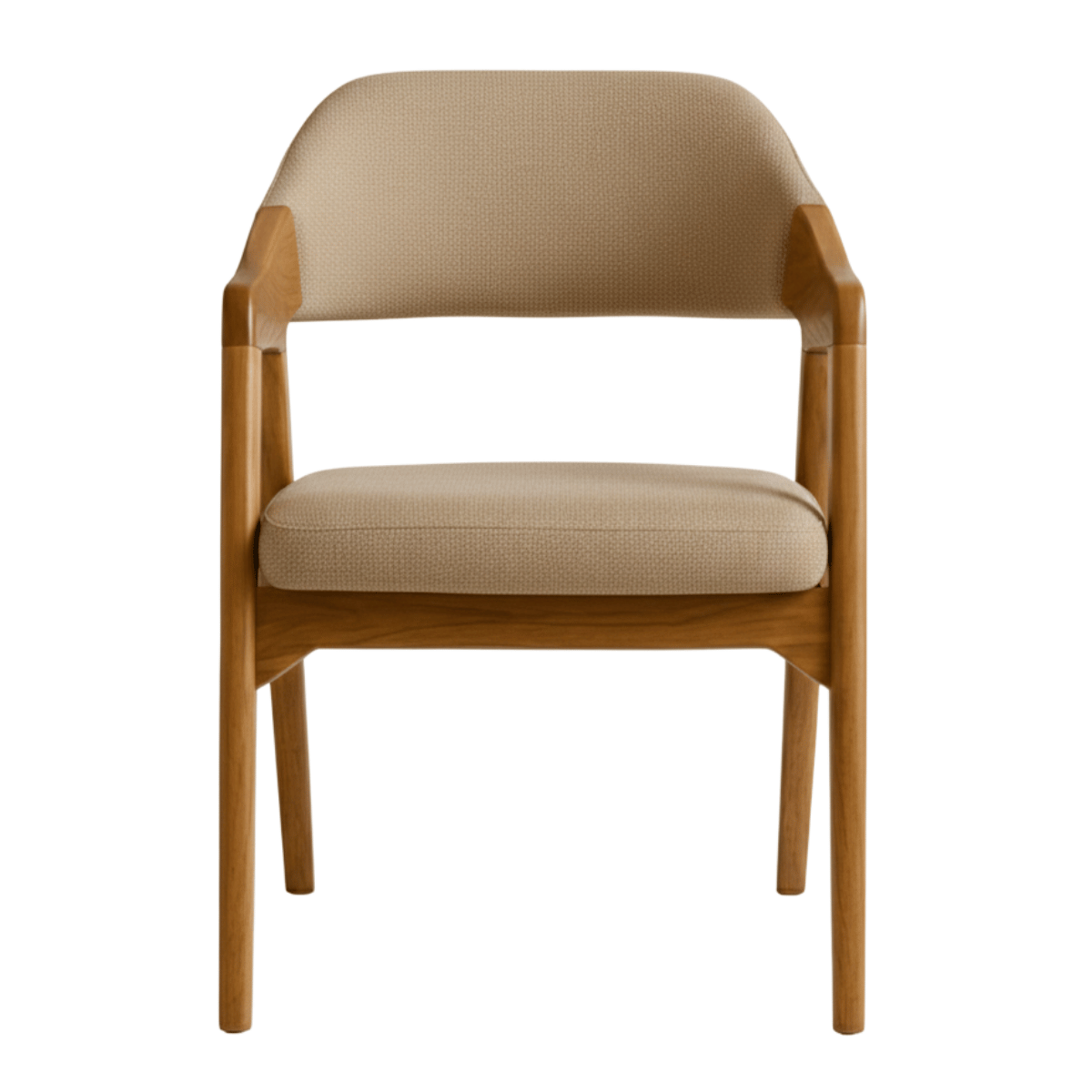 Brendon Sheesham Wood Chair with Upholstered Fabric Seat and Backrest (Set of 2)