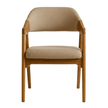 Brendon Sheesham Wood Chair with Upholstered Fabric Seat and Backrest (Set of 2)