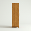 Karui Fluted Panel 2-Door Solid Oak Wood Almirah