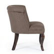 Classic Upholstered Accent Chair with Solid Wood Curved Legs