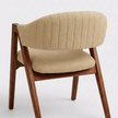 Rufus Sheesham Wood Chair with Upholstered Fabric Seat and Backrest (Set of 2)
