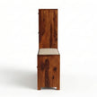 Solid Wood Shoe Rack with Storage Cabinet & Cushioned Bench