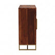 Herringbone Solid Wood Storage Cabinet