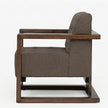 Solid Wood Box Frame Lounge Chair with Cushioned Seat