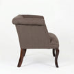Classic Upholstered Wooden Bench Sofa with Rolled Arms