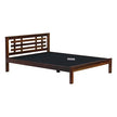 Easter Solid Sheesham Wood Modern Slatted Headboard Bed