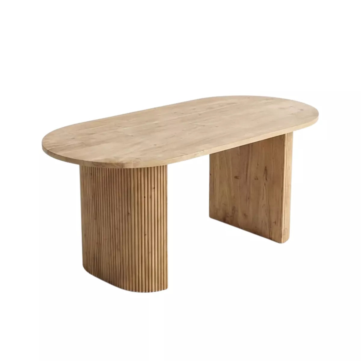Anvira Solid Wood Oval 6 Seater Dining Set with Cane Chairs