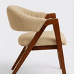 Rufus Sheesham Wood Chair with Upholstered Fabric Seat and Backrest (Set of 2)