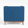 Solid Wood Modern Lounge Chair with Upholstered Fabric Seat