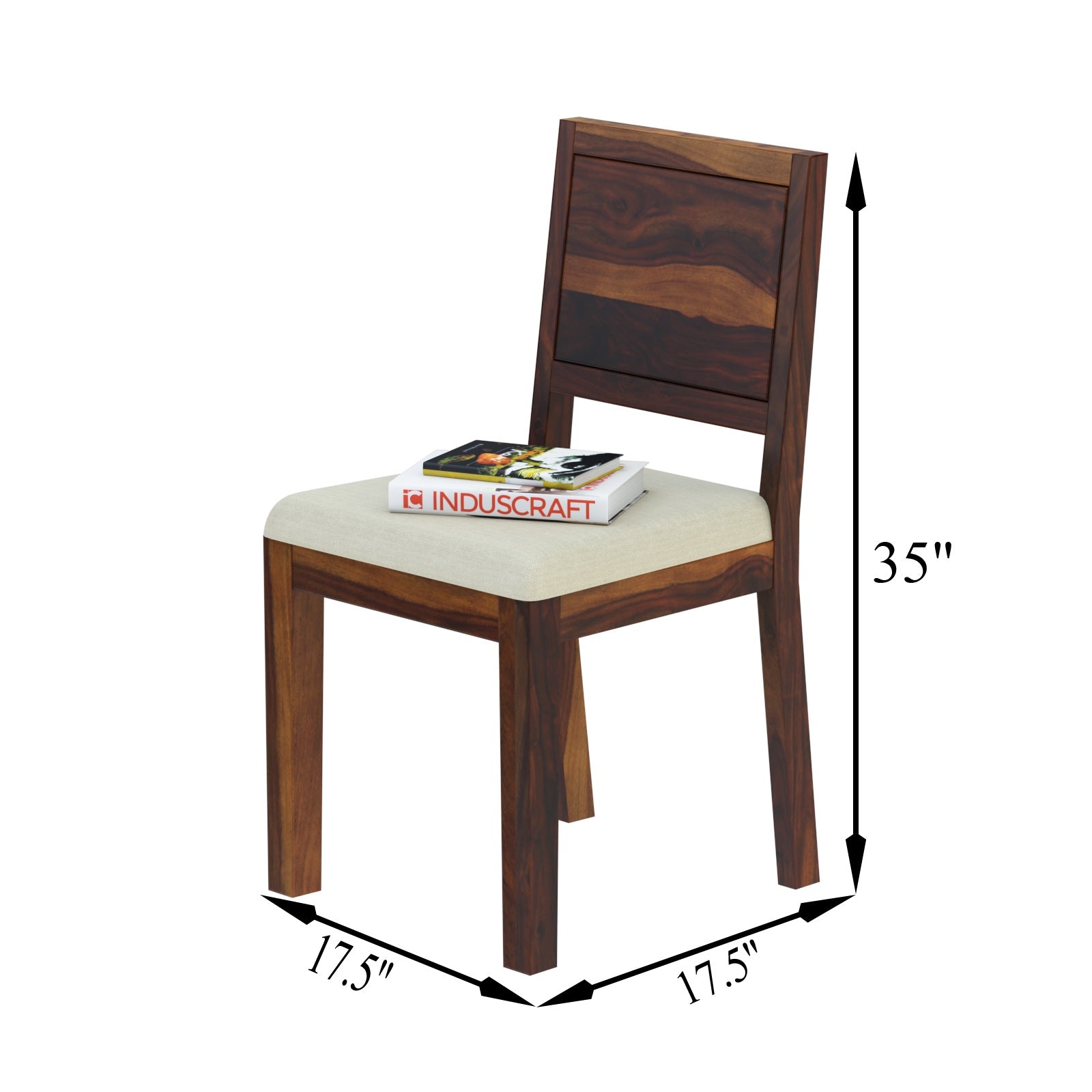 Antilla Square Sheesham Wood Modern 4 Seater Dining Set - Induscraft