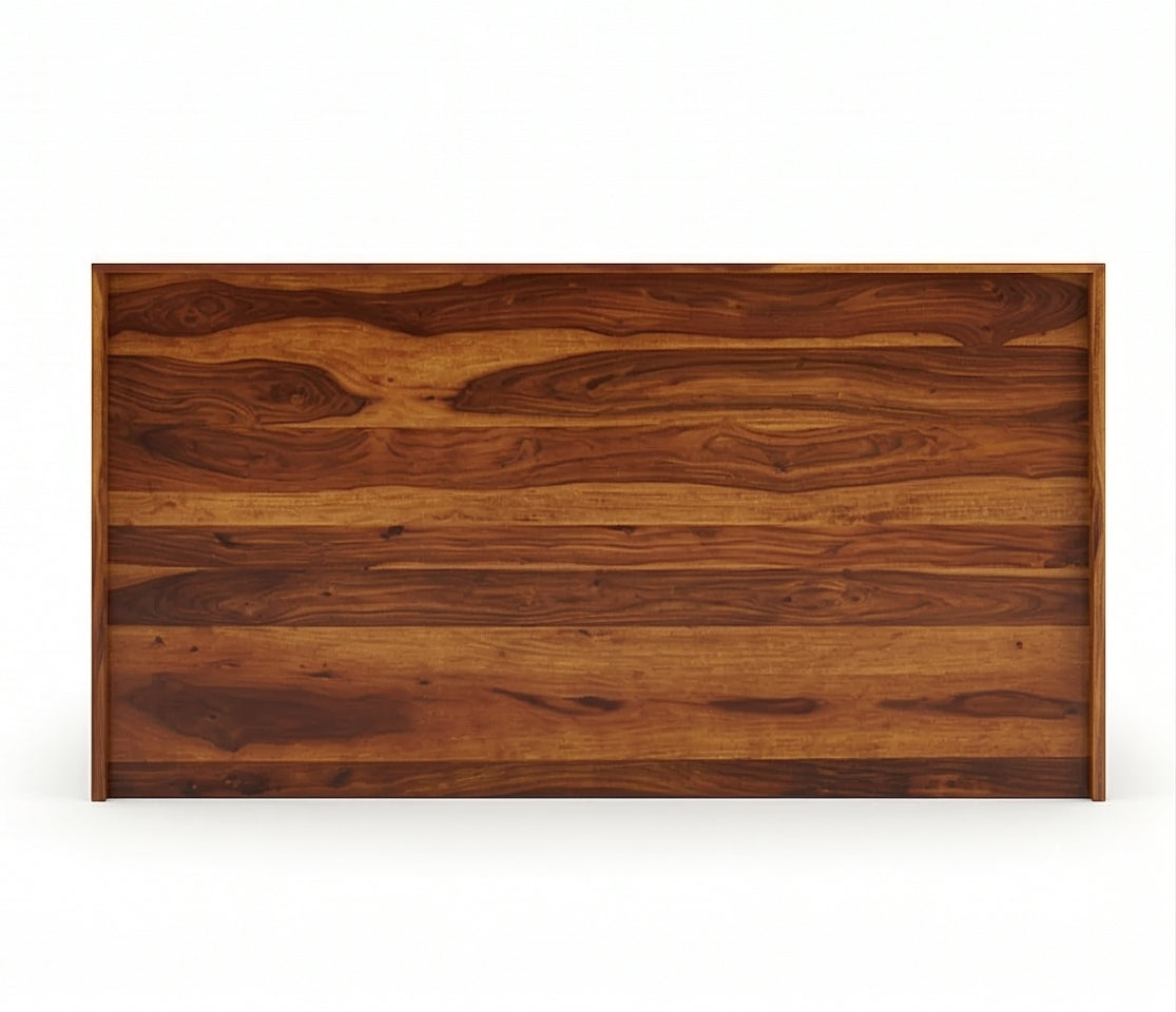 Aranya Low Profile Solid Wood Bed with Headboard