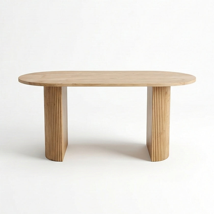 Acacia Wood Oval Dining Set – Option 2