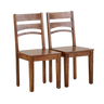 Amethyst Solid Wood Rustic Slatted Back Dining Chair (Set of 2)