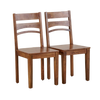 Amethyst Solid Wood Rustic Slatted Back Dining Chair (Set of 2)