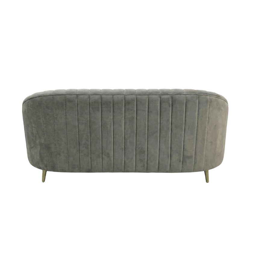 Seashell Solid Wood Upholstered Sofa - Soft Curves, Sculpted Comfort by Induscraft