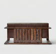 Solid Wood 3-Seater Sofa with Tufted Back Modern Box Frame Fabric Sofa
