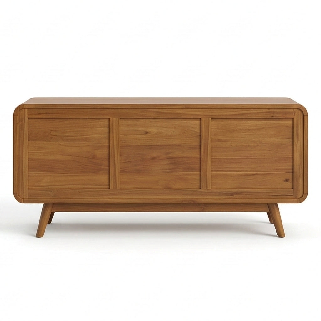 Solid Wood Shoe Rack Cabinet with Cane Doors