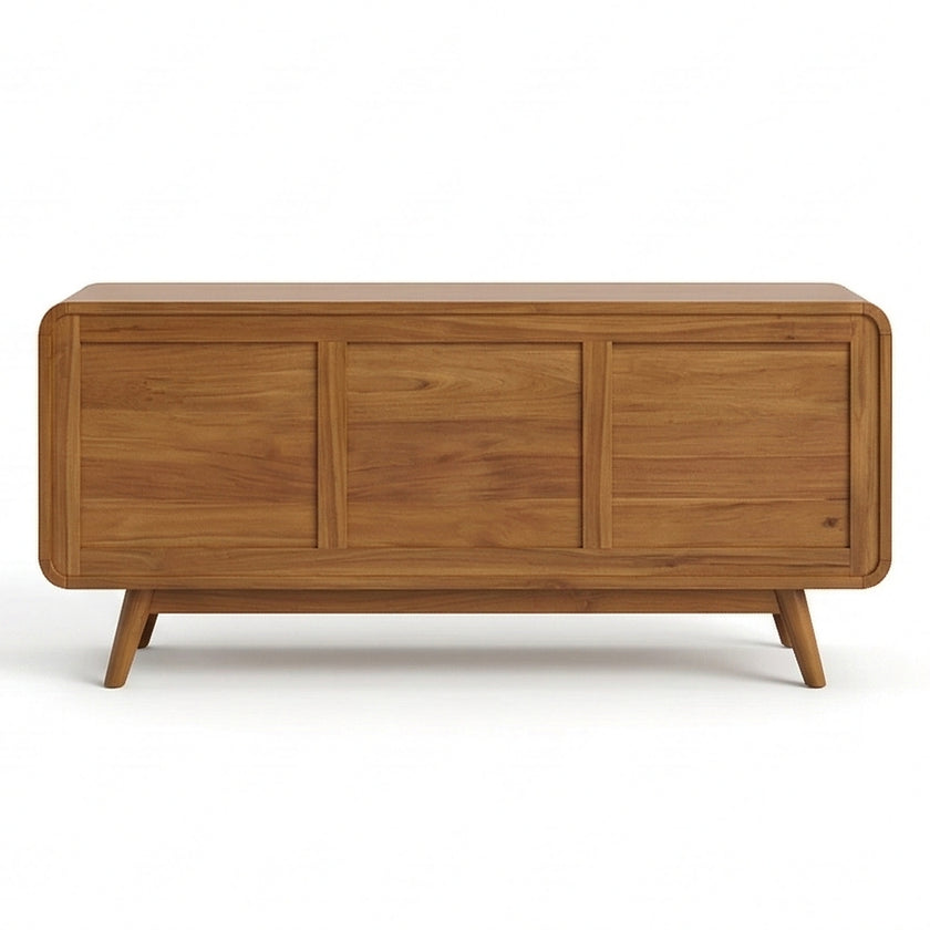 Solid Wood Shoe Rack Cabinet with Cane Doors