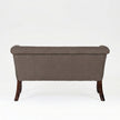 Classic Upholstered Wooden Bench Sofa with Rolled Arms