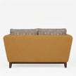 Modern Upholstered 2-Seater Sofa with Solid Wood Base & Patterned Cushions