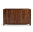 Solid Wood Sideboard Cabinet with Cane Doors & Drawer Storage