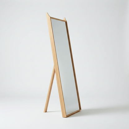 Karui Modern Full-Length Wall Mirror with Wooden Frame