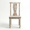 Mathilide Solid Wood Rustic Dining Set with Hand-Carved Chairs & Bench