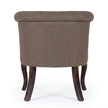 Classic Upholstered Accent Chair with Solid Wood Curved Legs