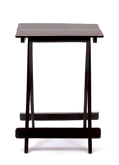 Folding Table by Induscraft of Solid Sheesham Wood with Compact and Foldable Feature