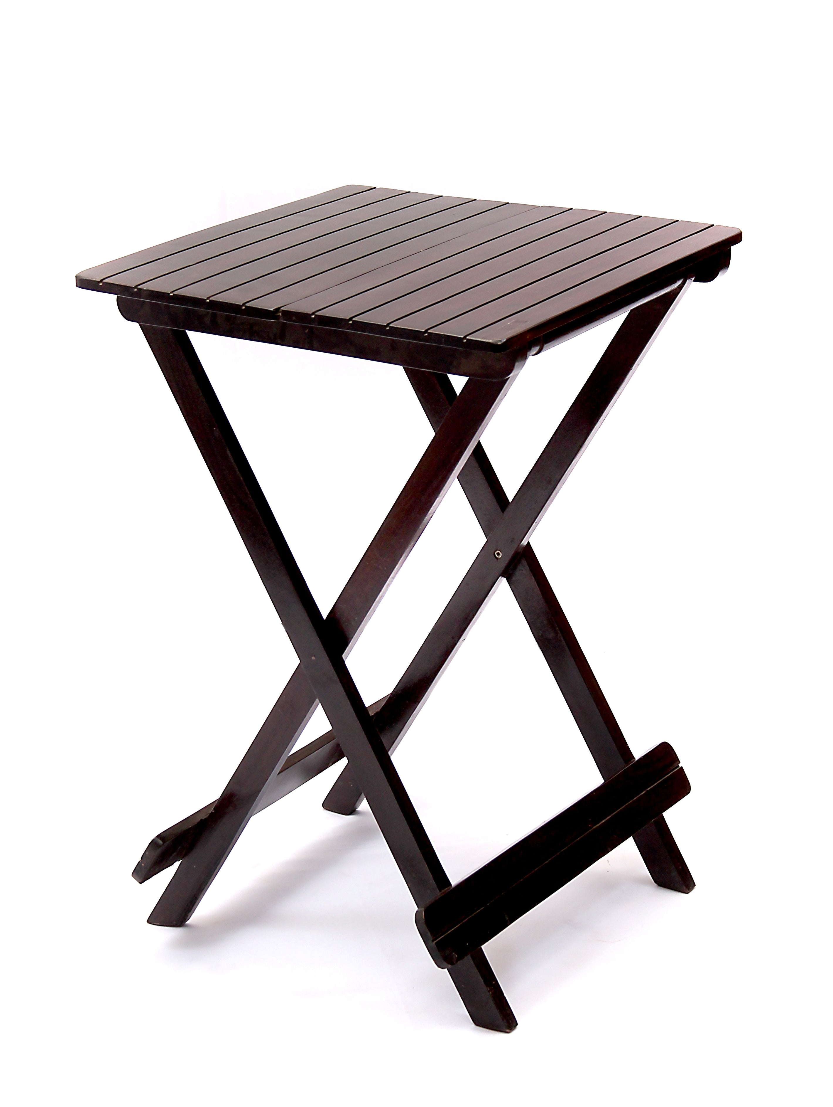 Folding Table by Induscraft of Solid Sheesham Wood with Compact and Foldable Feature - Induscraft