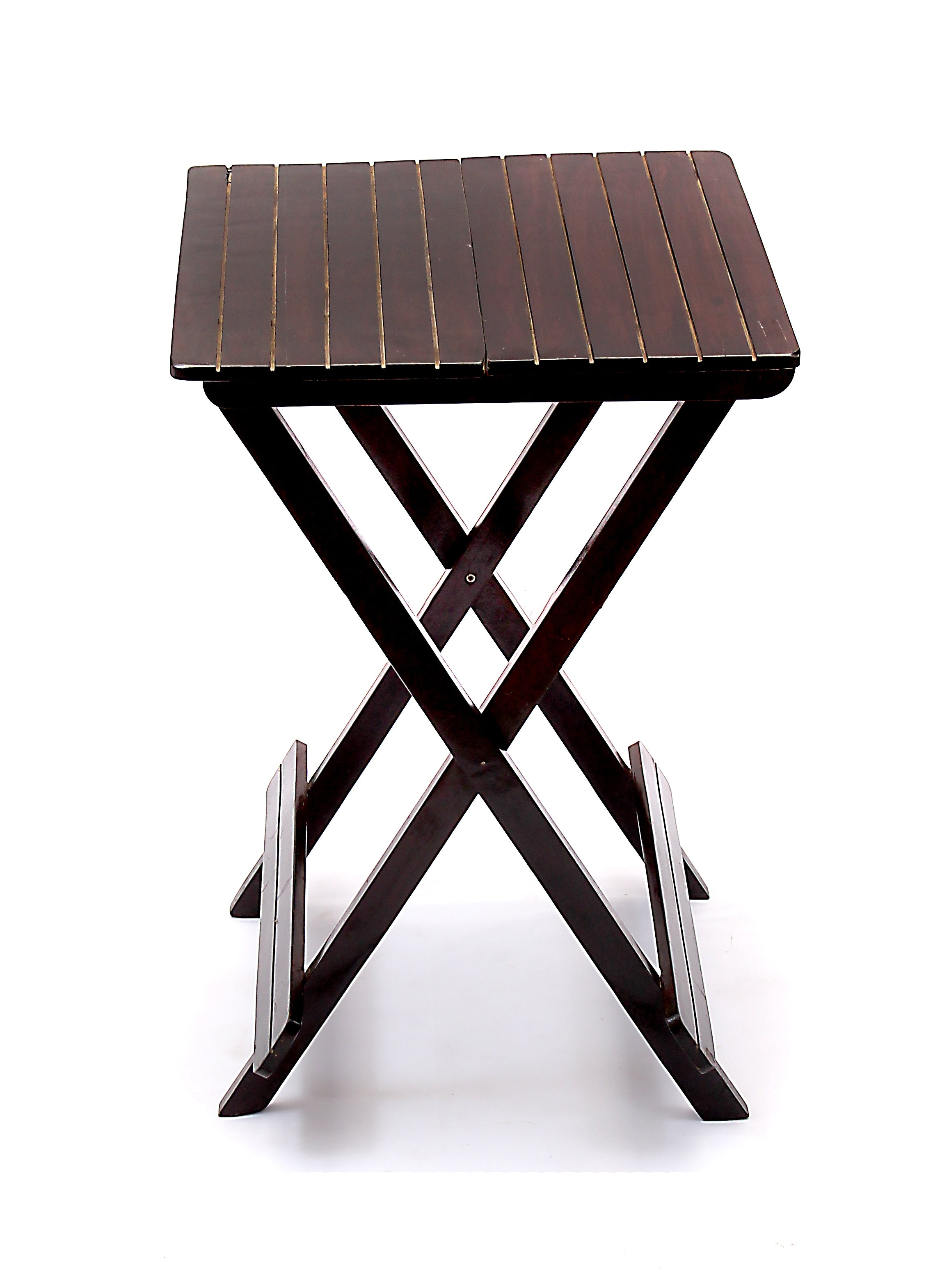 Folding Table by Induscraft of Solid Sheesham Wood with Compact and Foldable Feature - Induscraft