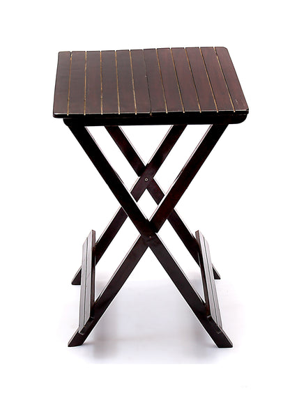 Folding Table by Induscraft of Solid Sheesham Wood with Compact and Foldable Feature