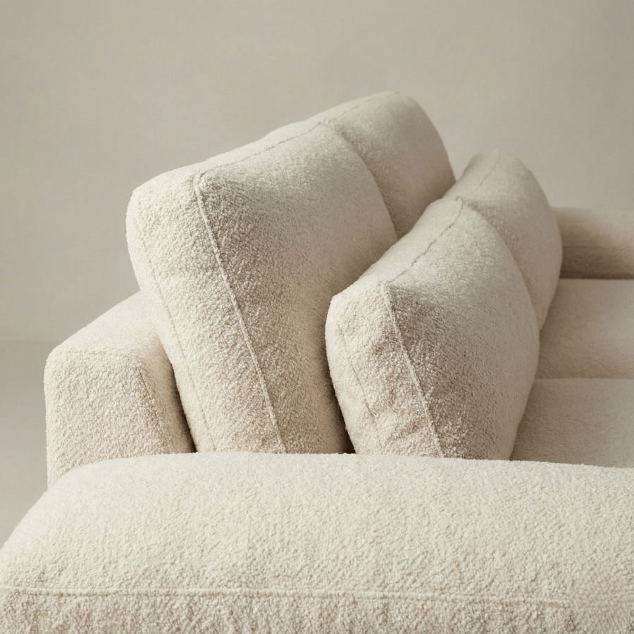 Weasely Solid Wood Fabric Sofa - Lounge Seating with Deep Cushioned Comfort by Induscraft