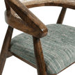 Rivity Solid Sheesham Wood Chair with Cane Backrest and Upholstered Seat (Set of 2)