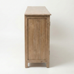 Meher Rustic Teak Wood 4 Door Carved Sideboard Cabinet