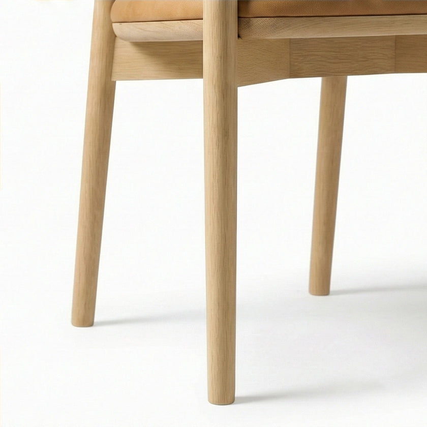 Camelback Upholstered Solid Wood Armchair