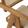 Mifflin Sheesham Wood Chair with Cane Backrest and Upholstered Seat (Set of 2)
