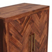 Herringbone Solid Wood Storage Cabinet