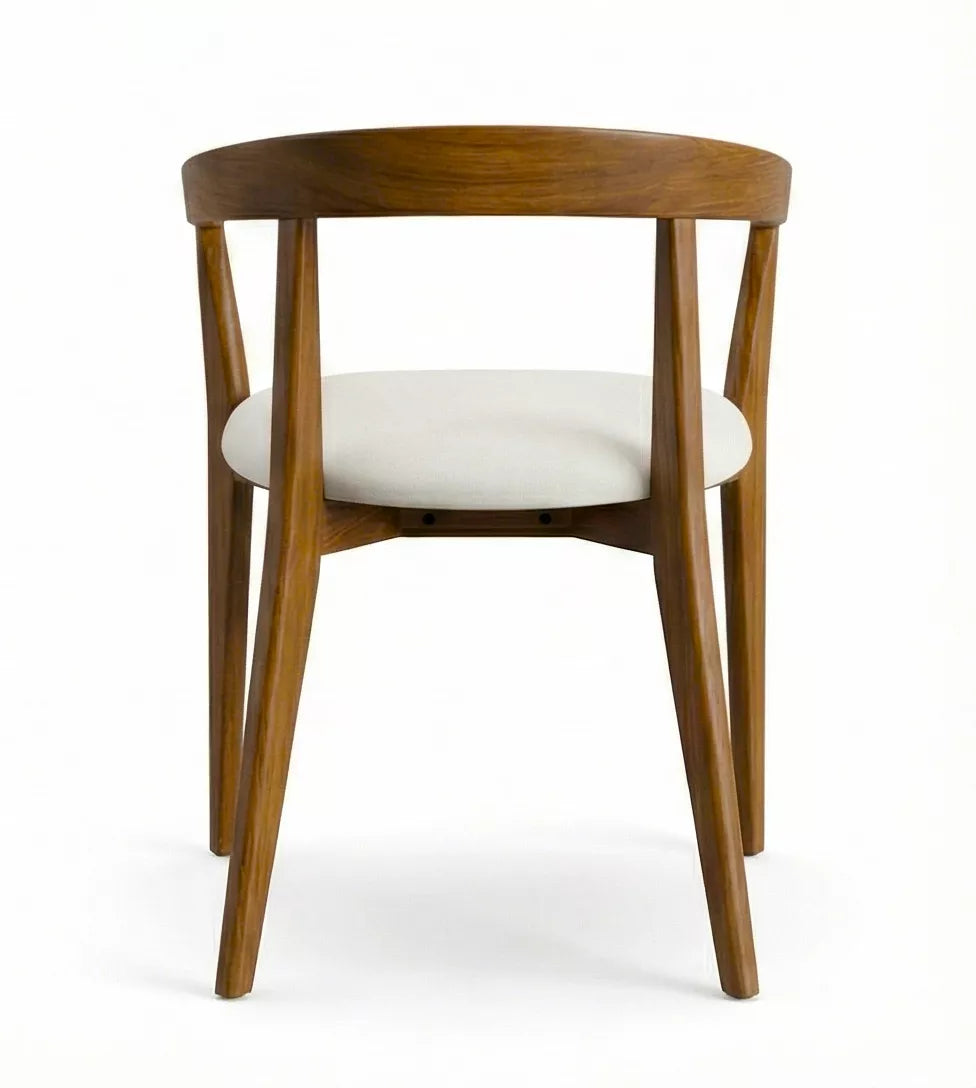 Snowcone Solid Wood Curved Armchair