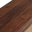 Solid Wood Cane Sideboard Cabinet Wooden Storage Console with Drawers