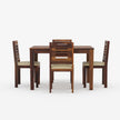 Joshua Sheesham Modern 4 Chair Dining Set for Compact Spaces - Induscraft