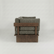Shelby Solid Wood Upholstered Sofa - Structured Calm with Quiet Authority by Induscraft