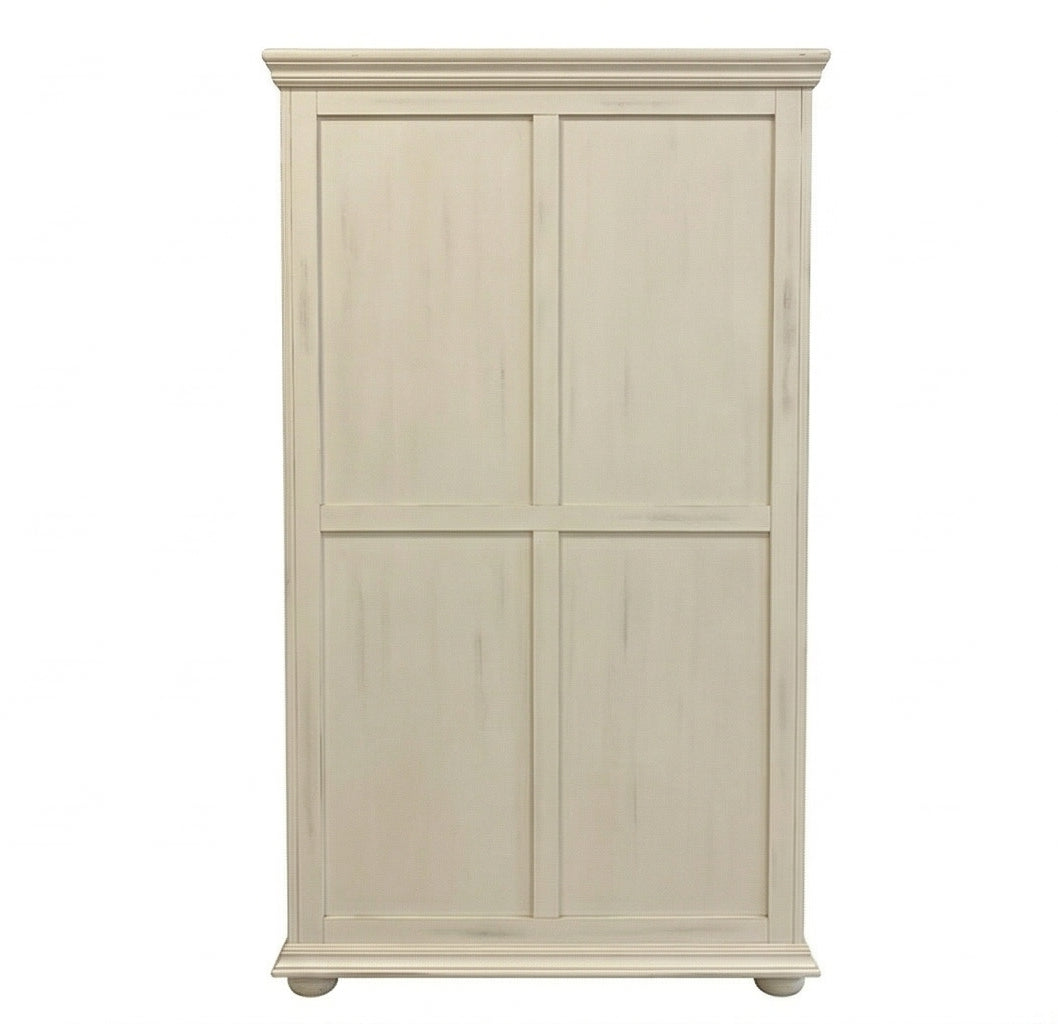 Solid Wood Display Cabinet with Glass Panel Doors Classic Storage & Showcase Unit