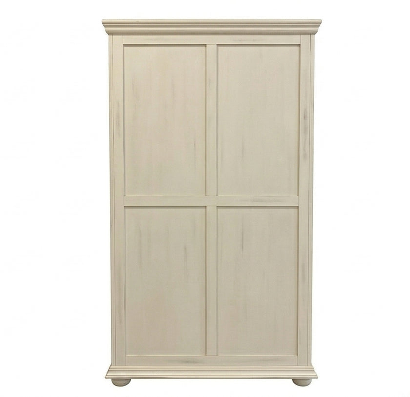 Solid Wood Display Cabinet with Glass Panel Doors Classic Storage & Showcase Unit