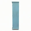 Solid Wood Display Cabinet with Glass Panel Doors Blue Finish Storage & Showcase Unit